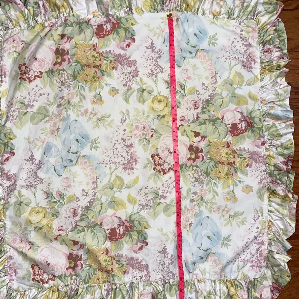Lauren Ralph Lauren Shelter Island Floral Ruffle Trim Cotton Euro Sham (1)